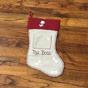 Puppy Dog Pet Christmas Stocking NWOT
The Boss Embroidery Photo Picture
14” Long
